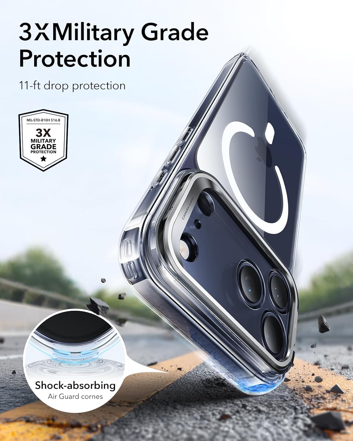 Thumbnail 4 de ESR iPhone 17 Pro Max clear case with stand