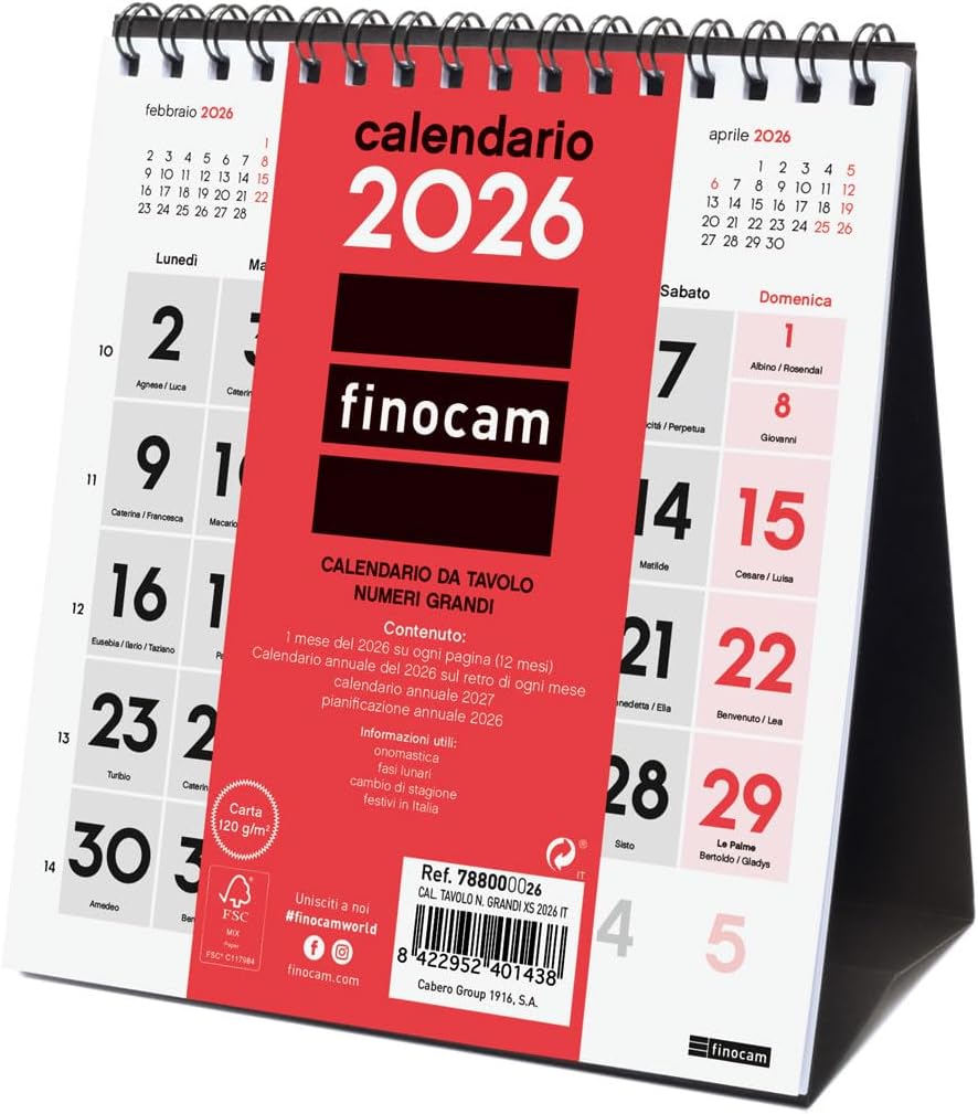 Thumbnail 6 de Finocam Calendario da parete 2026 12 mesi