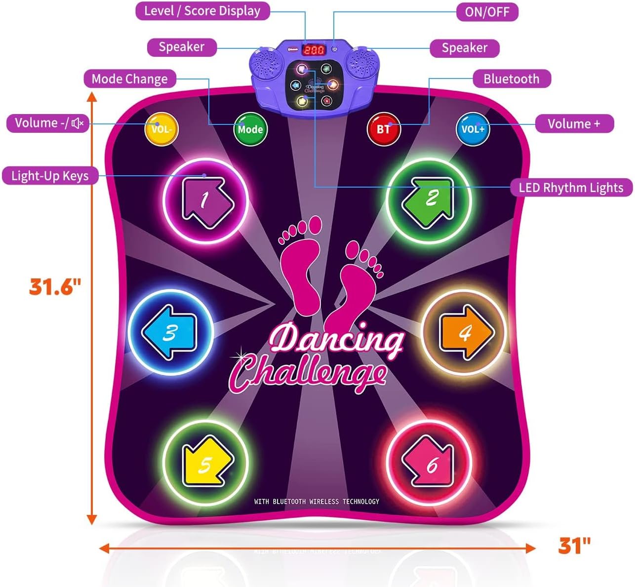 Thumbnail 5 de INSTOY Light Up Dance Mat for Kids