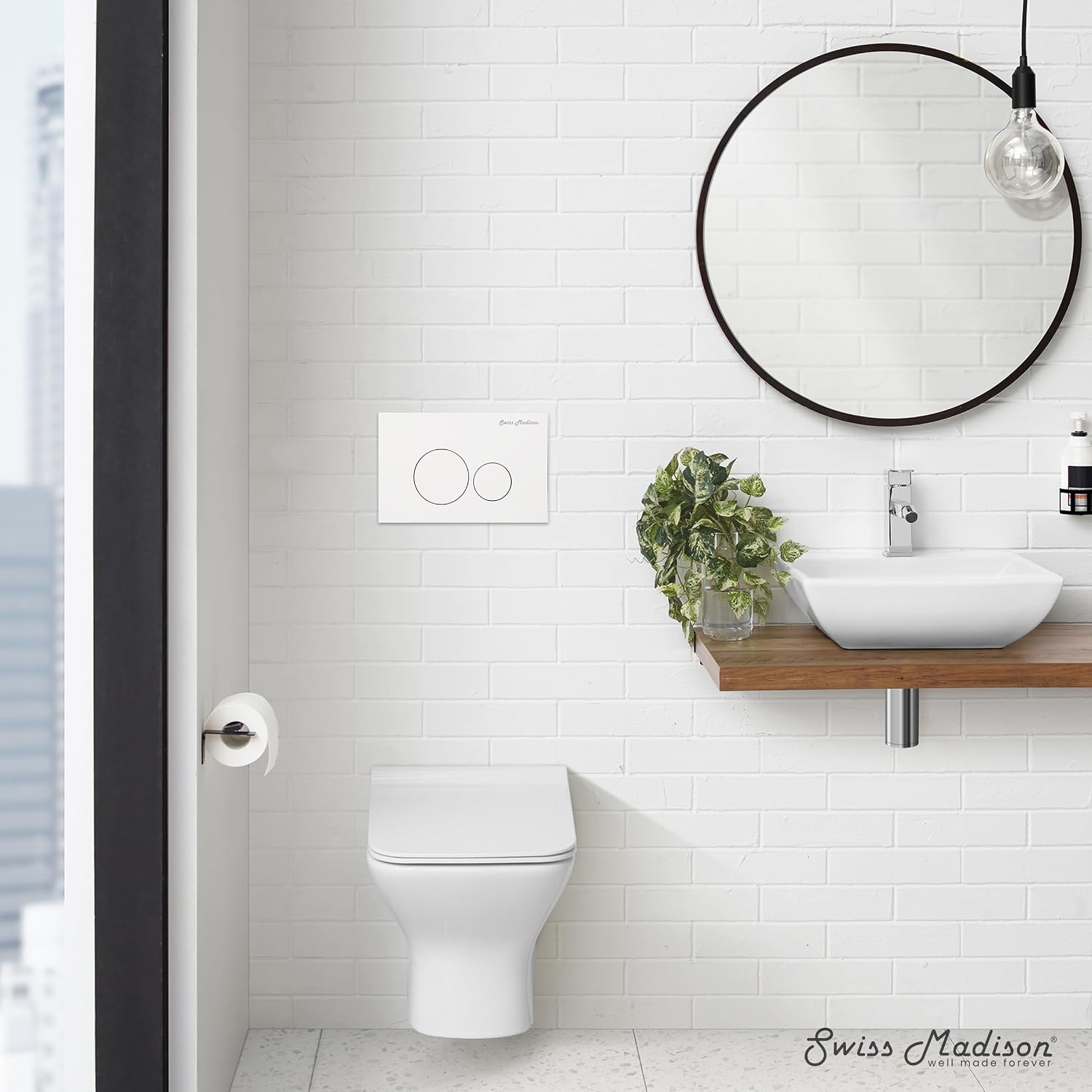 Detalle 2 de Swiss Madison Actuator Flush Plate White