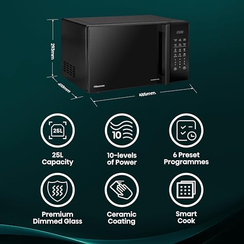 Thumbnail 1 de Hisense H25MOBS7HUK 25-Litre Microwave: practical, multi-level cooking for everyday meals