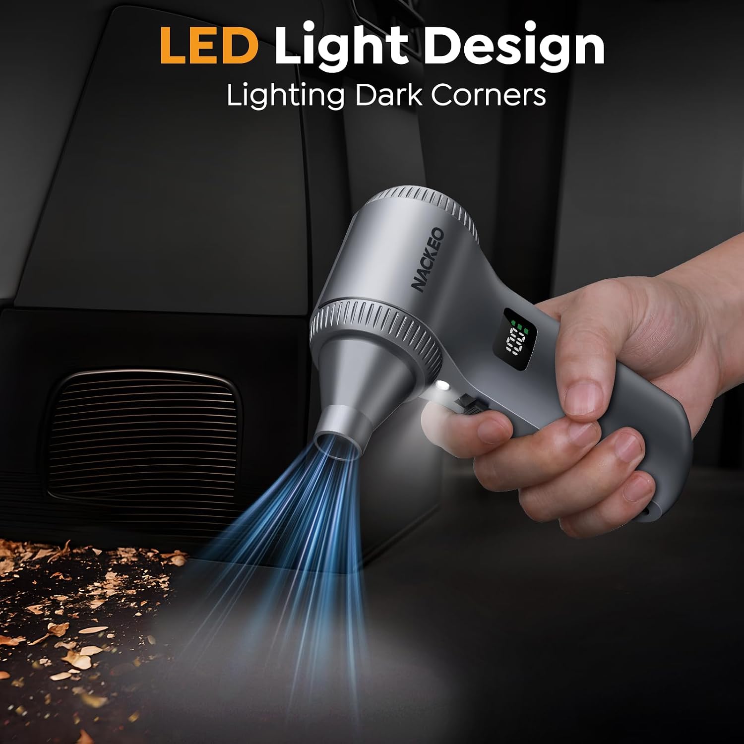 Thumbnail 4 de NACKEO Electric Air Duster K100 (cordless, up to 230,000 RPM) with LED light, display and stepless speed control