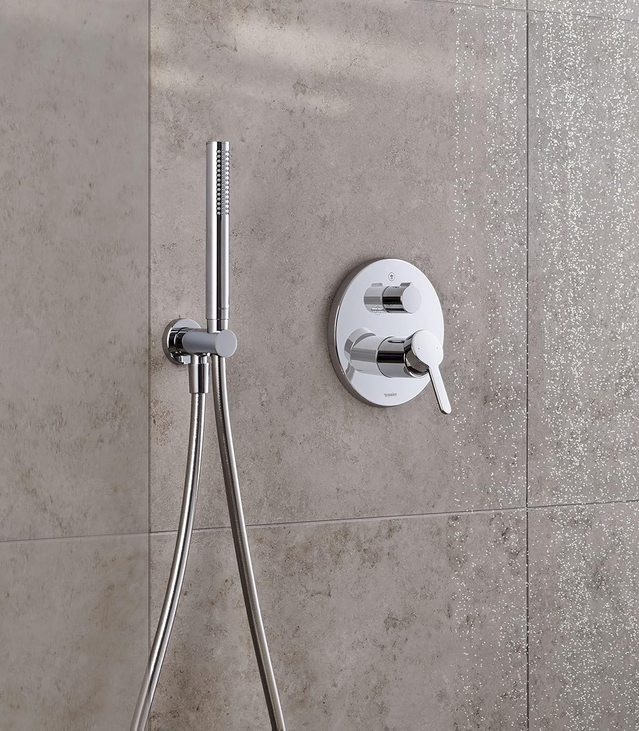 Thumbnail 6 de Duravit Universal douchette: pommeau de douche Rain avec réduction MinusFlow et entretien facilité