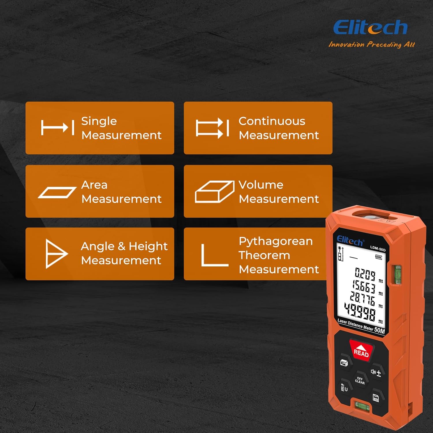 Thumbnail 6 de Elitech Télémètre Laser 50 m