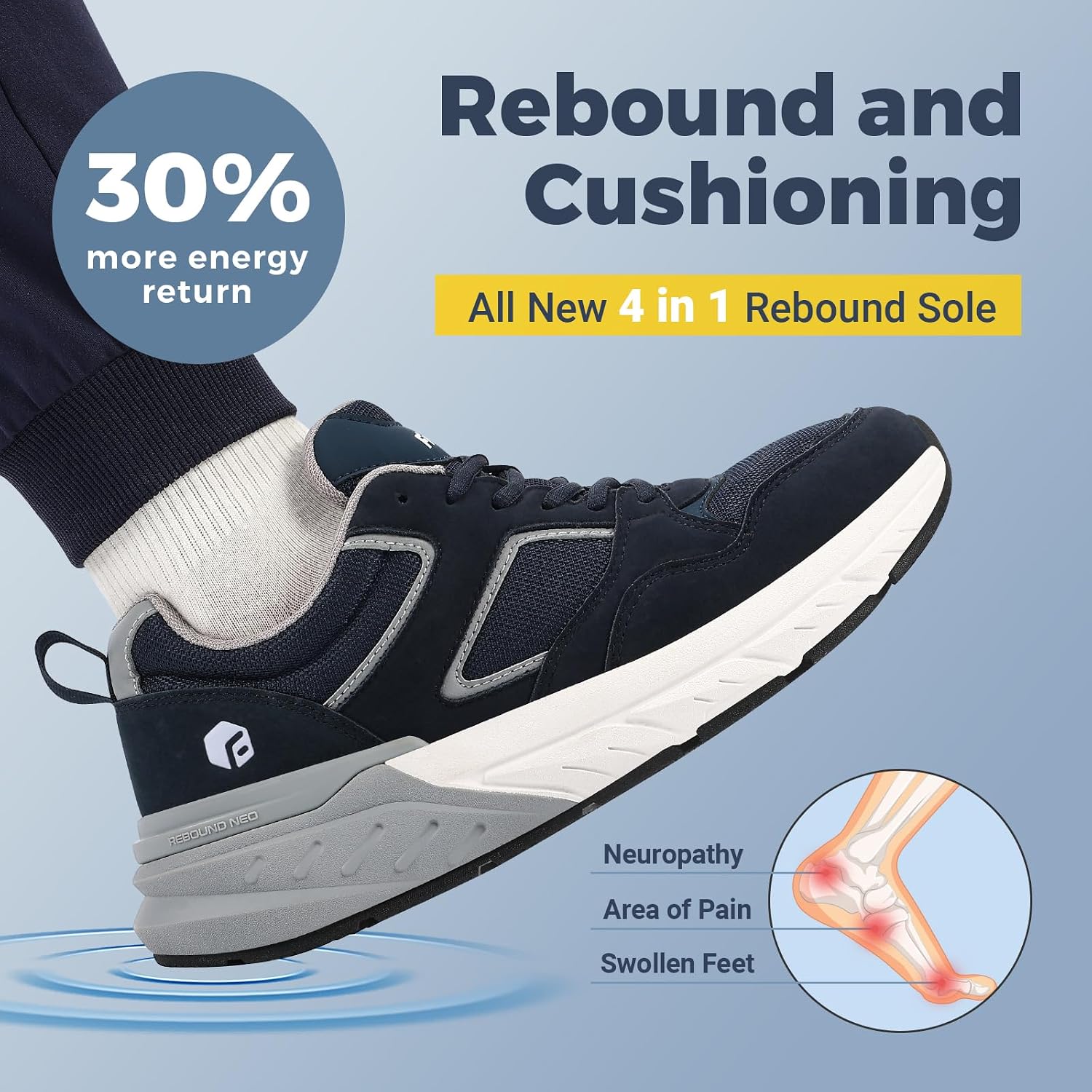 Thumbnail 5 de FitVille chaussures running confort extra wide