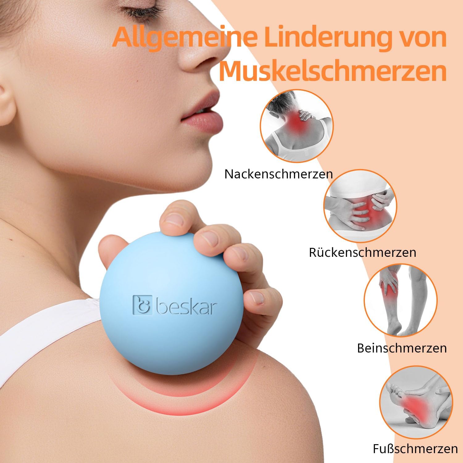 Thumbnail 4 de BESKAR Massage-Lacrosse-Ball 1 Stück für Faszien