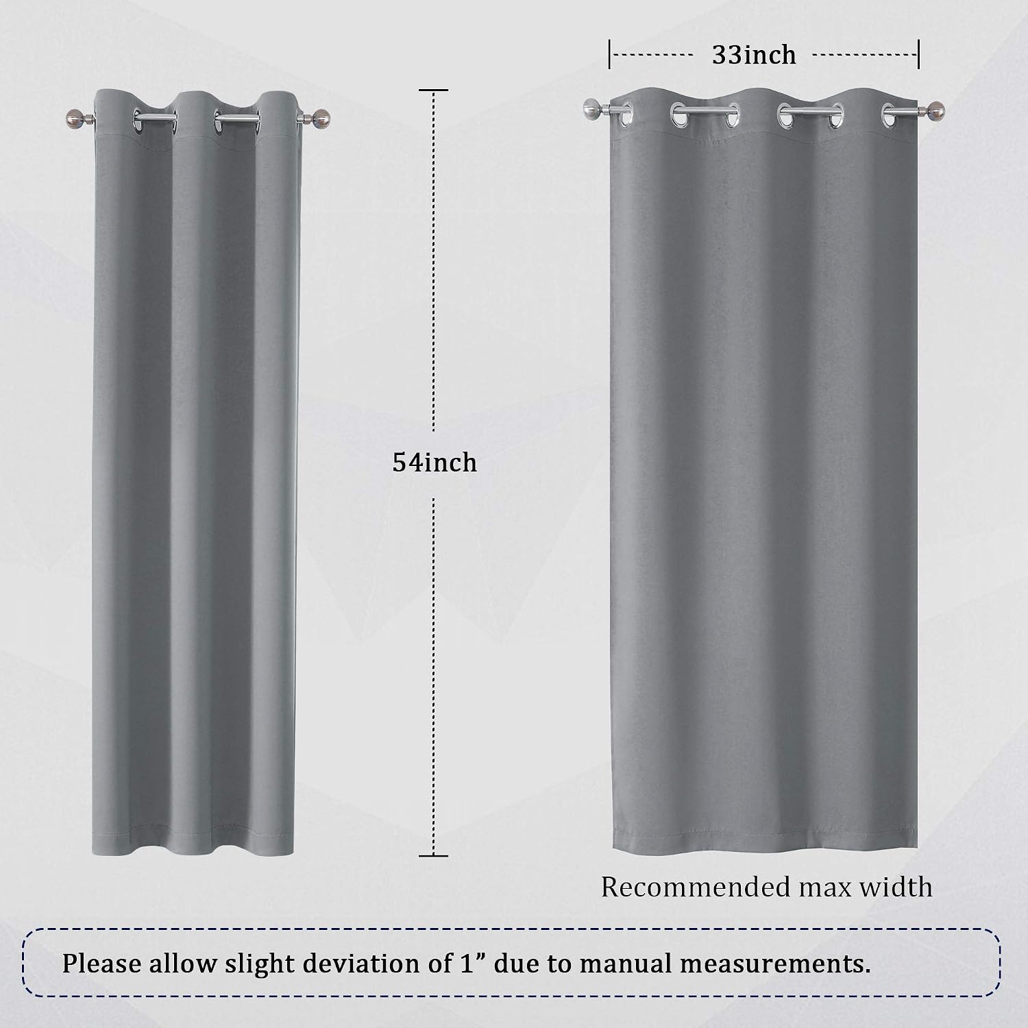 Detalle 2 de DUALIFE Blackout Curtain Panels, 54-Inch Length