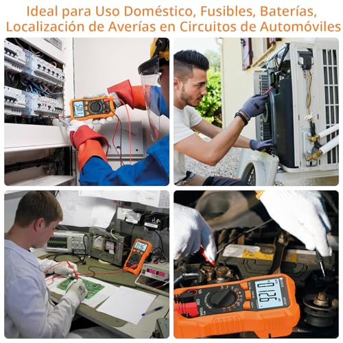 Detalle 2 de Neoteck Multímetro Digital 2000 Contadores con Pinza de Cocodrilo – Tester Eléctrico para CA/CC, NCV, Temperatura y Más