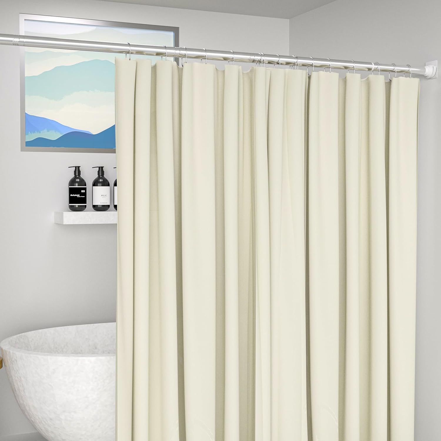 Detalle 2 de GOOWIN Shower Curtain Pole 80–165 cm