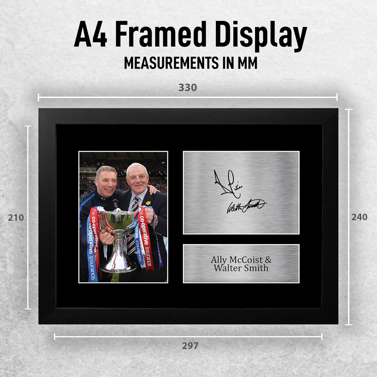 Thumbnail 1 de HWC Trading A4 Ally McCoist & Walter Smith Rangers framed signed autograph picture