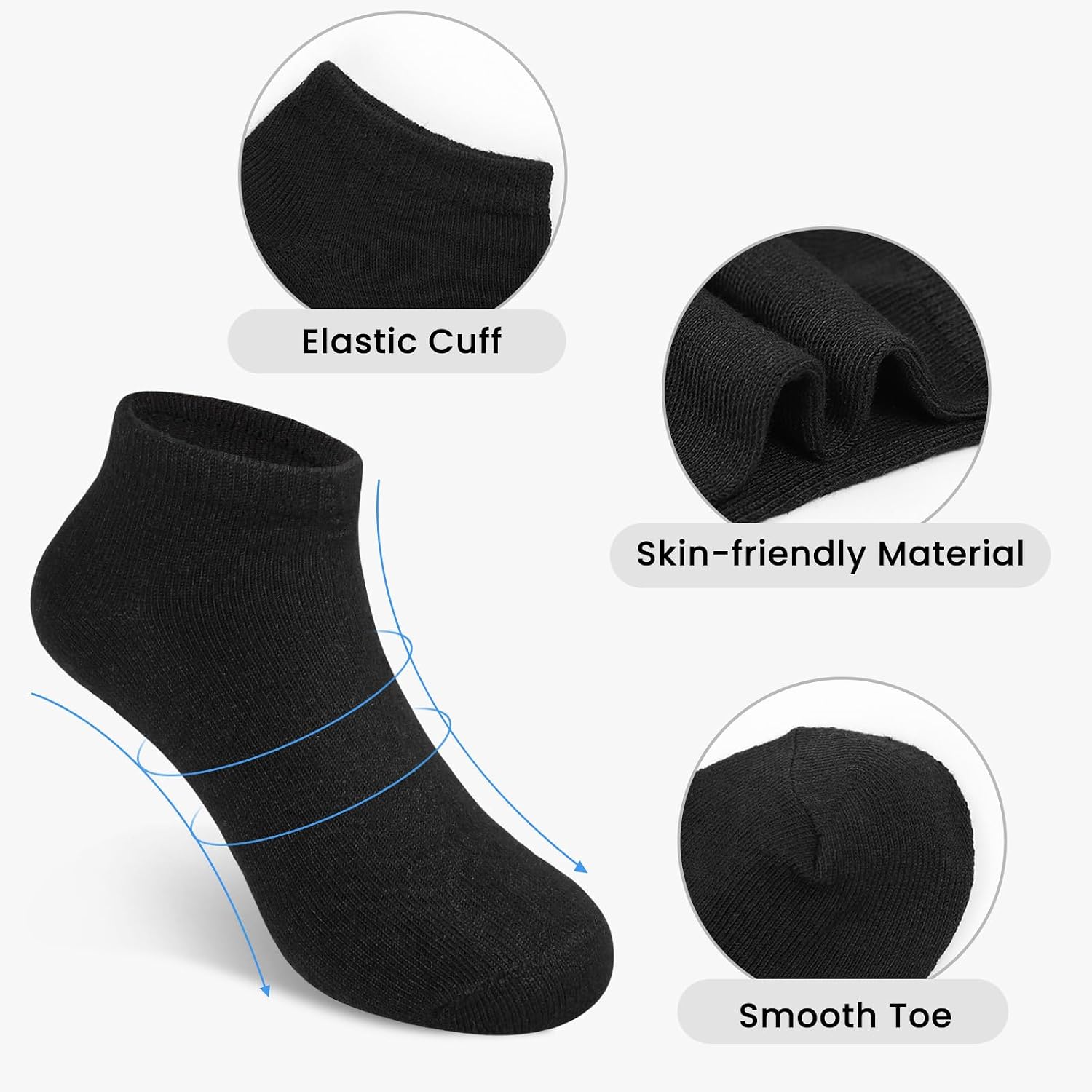 Thumbnail 3 de Auranso 12 Pairs Kid Breathable Athletic Socks