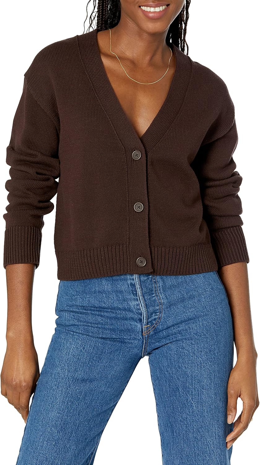 Thumbnail 5 de Amazon Essentials Damen Kurzer Cardigan mit V-Ausschnitt und Knopfleiste