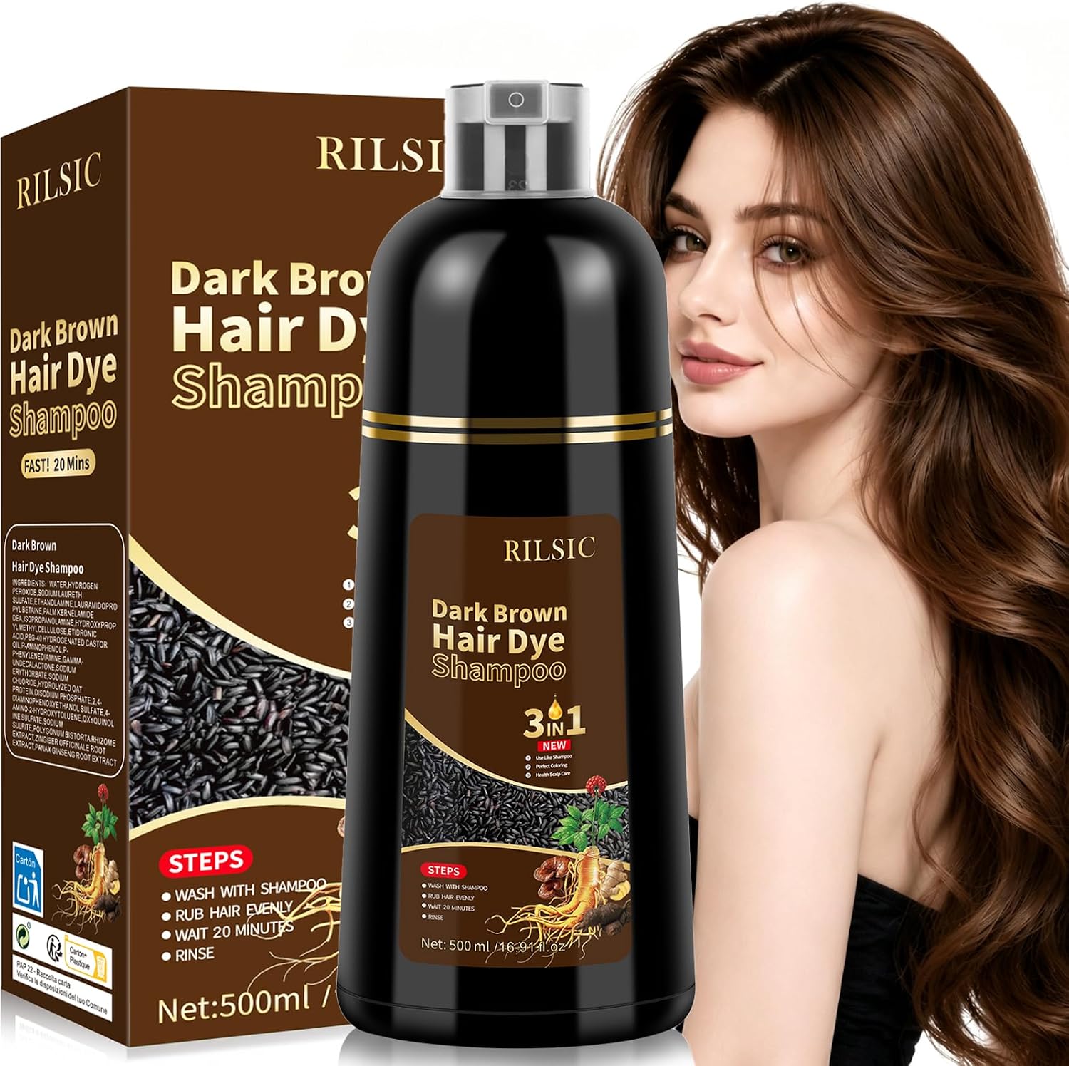 Thumbnail 6 de JELMOK 3 in 1 shampoo tinta nero 500 ml