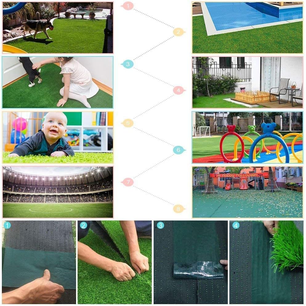 Detalle 2 de INMOZATA Artificial Grass Seaming Tape: Self-Adhesive Joining Tape for Synthetic Lawns (10m x 15cm)
