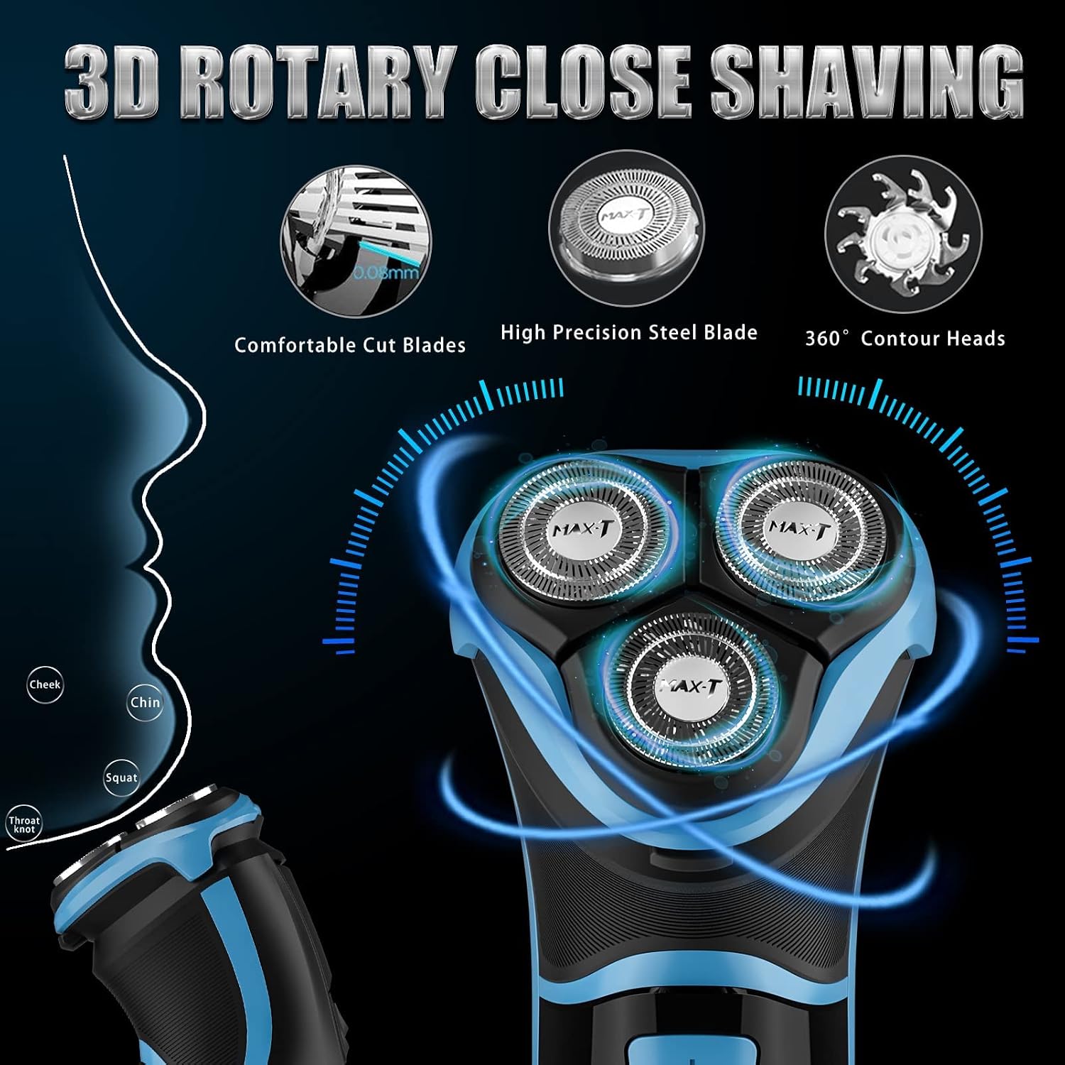 Detalle 2 de MAX-T Electric Shaver 3D Rotary