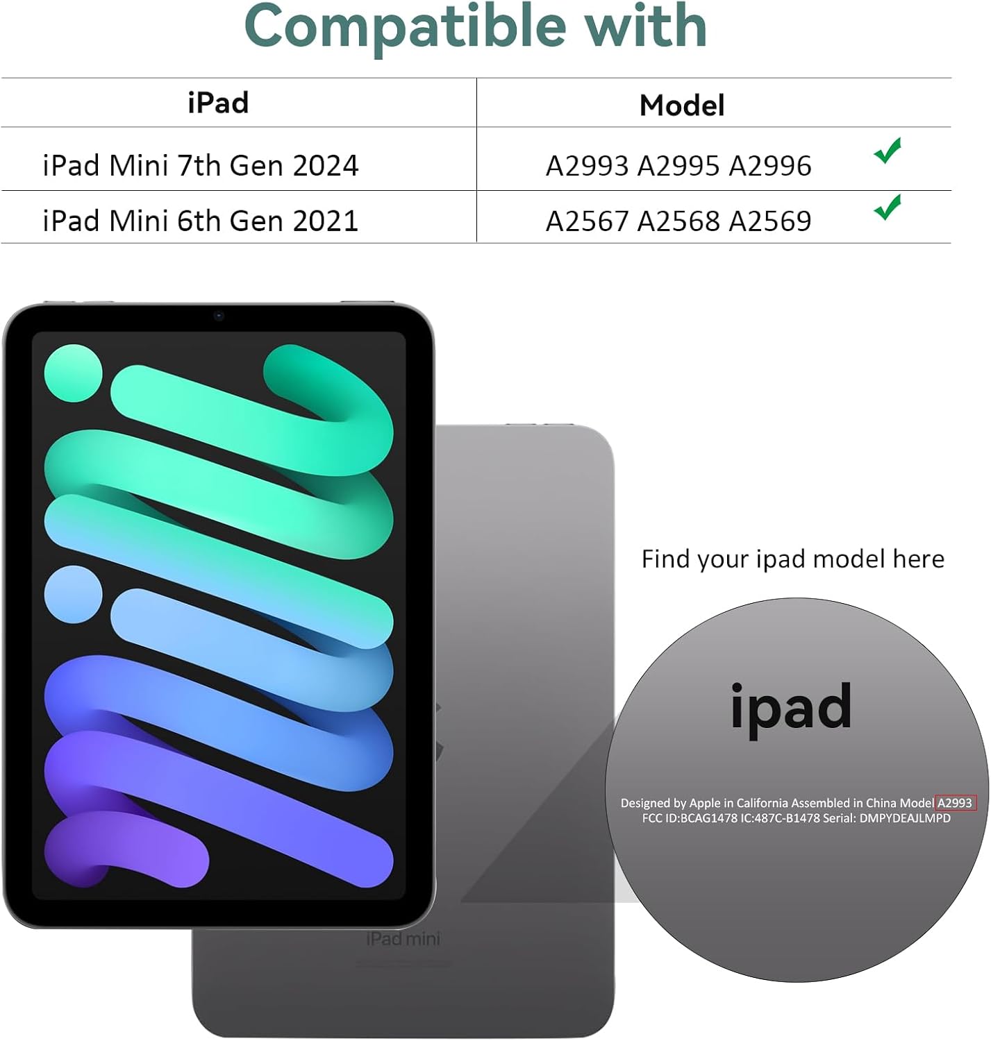 Detalle 2 de 4UBonLife Coque iPad Mini 8,3 pouces