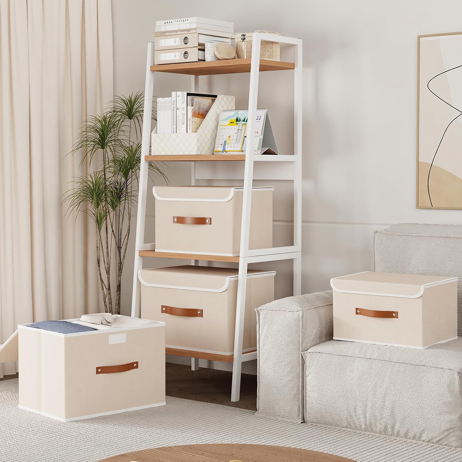 Detalle de Yawinhe Storage box 2 pack, 38x25x25cm
