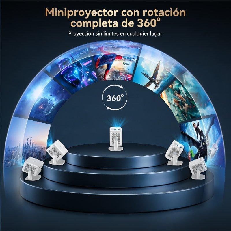 Thumbnail 1 de Proyector Huidun PT10 1080p 700 lúmenes: cine en casa y presentaciones con WiFi 6