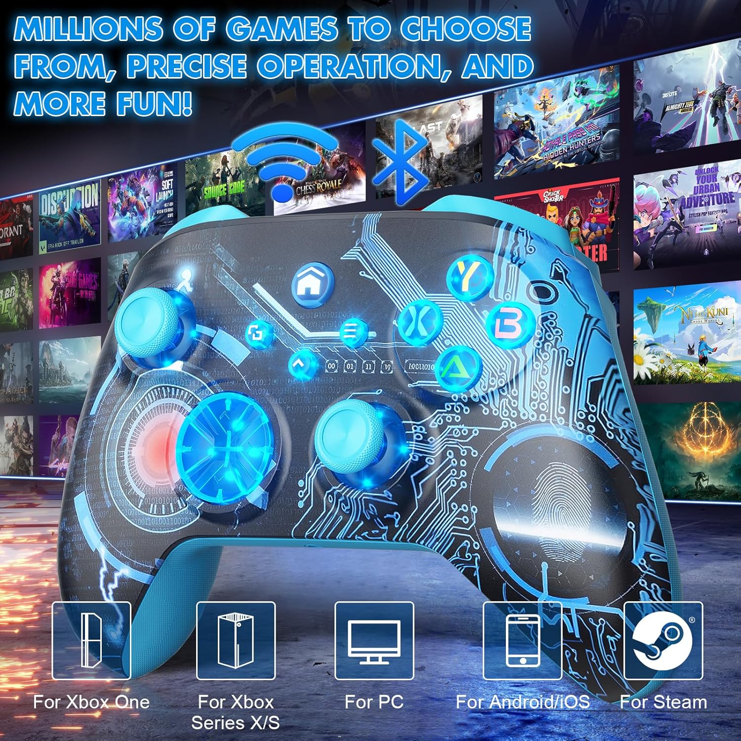 Thumbnail 6 de Lapezei Wireless Controller für Xbox Series S/X – Bluetooth Gamepad mit Back Buttons, Turbo, Dual Vibration und 3,5 mm Audio Jack