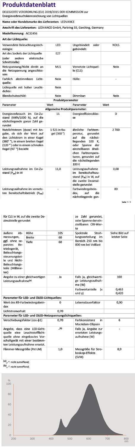 Thumbnail 3 de OSRAM LED-Lampe E27 11W 2700K warmweiß – 3er-Pack, Ersatz für 100-W Glühbirne