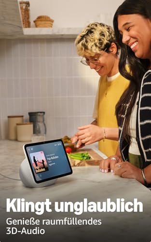 Detalle de Amazon Echo Show 8 (neueste Generation) mit 8,7-Zoll-HD-Display, 3D-Audio und Alexa+ Early Access – Graphit