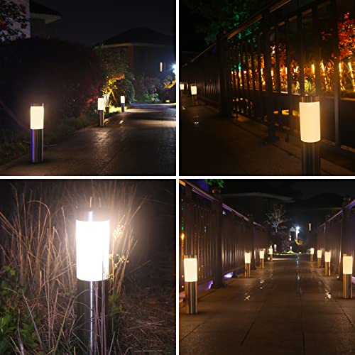 Thumbnail 6 de Heinstian Warmweiß Solarlampen für Außen – Edelstahl Solarleuchten Garten (4 Stück) mit Schalter, IP45