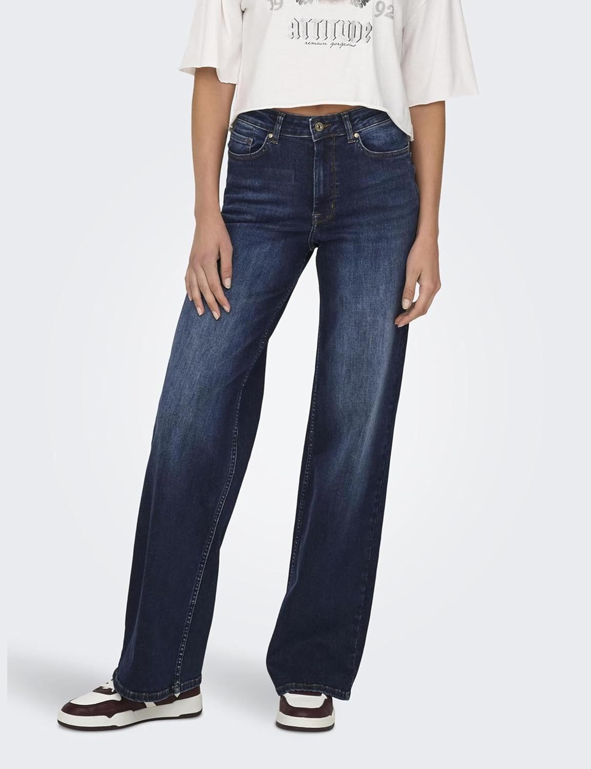 Thumbnail 1 de ONLY Wide Fit Jeans ONLMADISON vita alta gamba larga