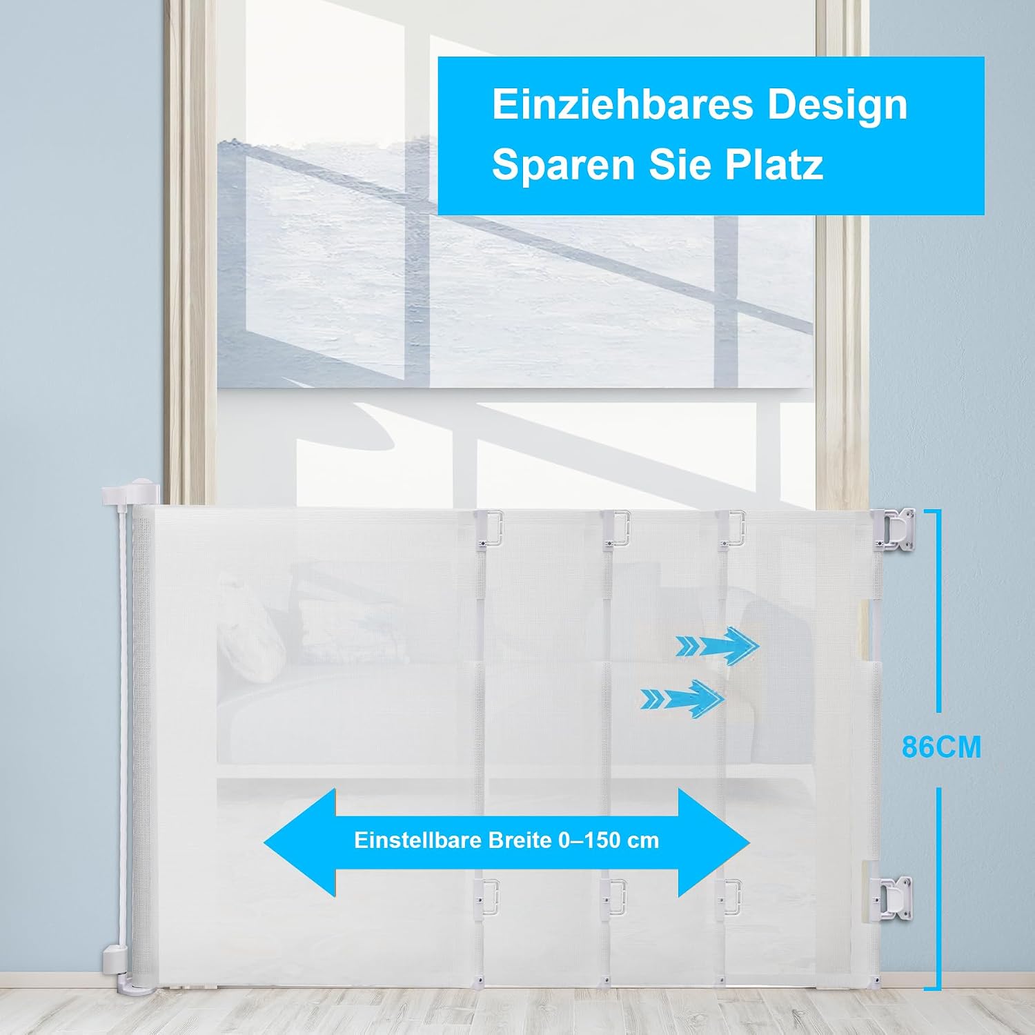 Detalle 2 de Einziehbares Babygitter bis 150 cm