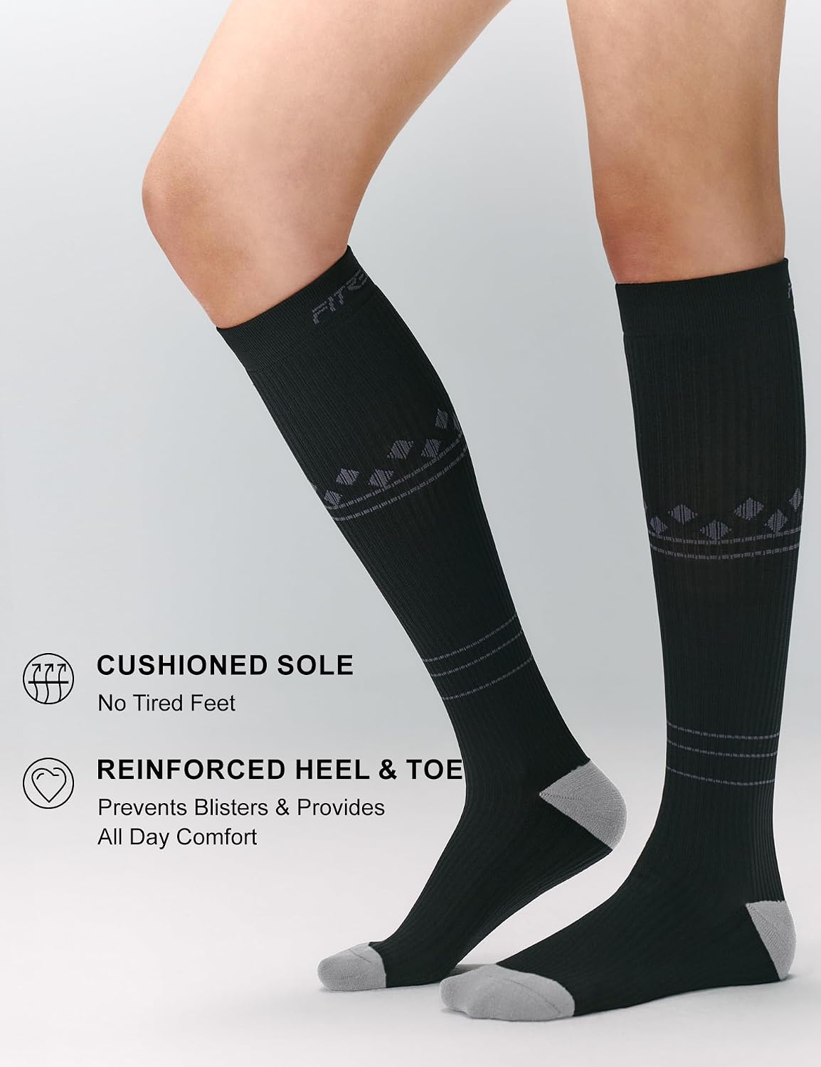 Thumbnail 6 de FITRELL Eu-fiwydcu023-l/XL Knee-High Compression Socks, 20–30 mmHg, 3 Pairs