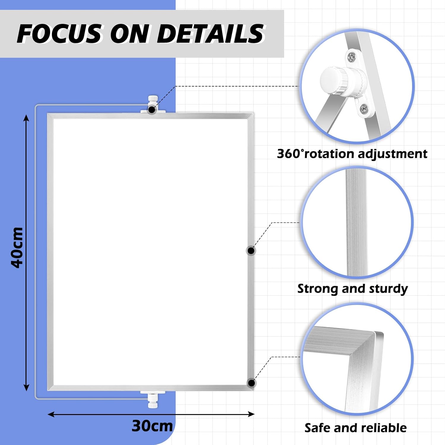 Thumbnail 2 de DOLLAR BOSS Magnetic Desktop Whiteboard 30x40 cm 📝