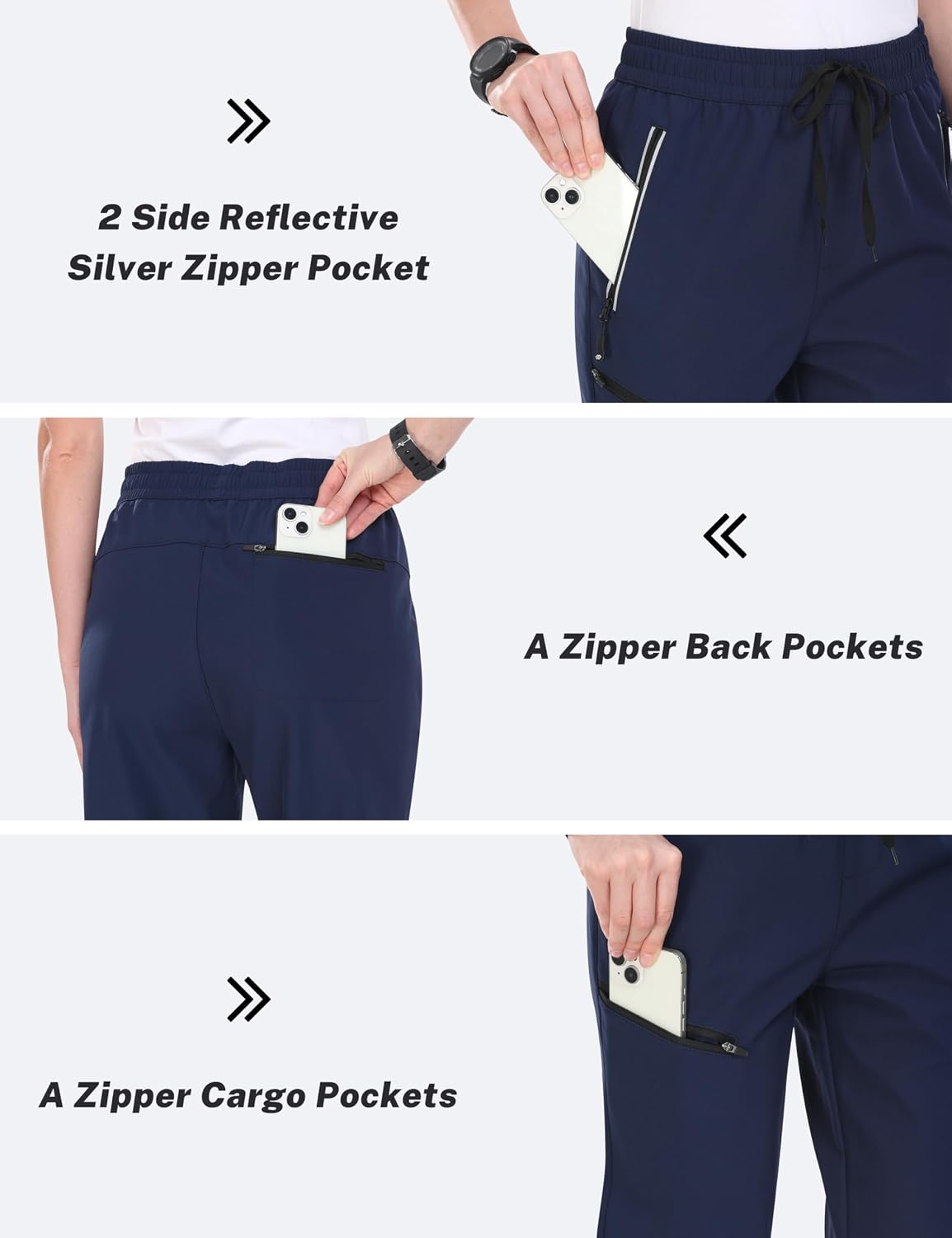 Thumbnail 5 de MoFiz Women's Fleece-Lined Waterproof Snow Pants with Drawstring Waist