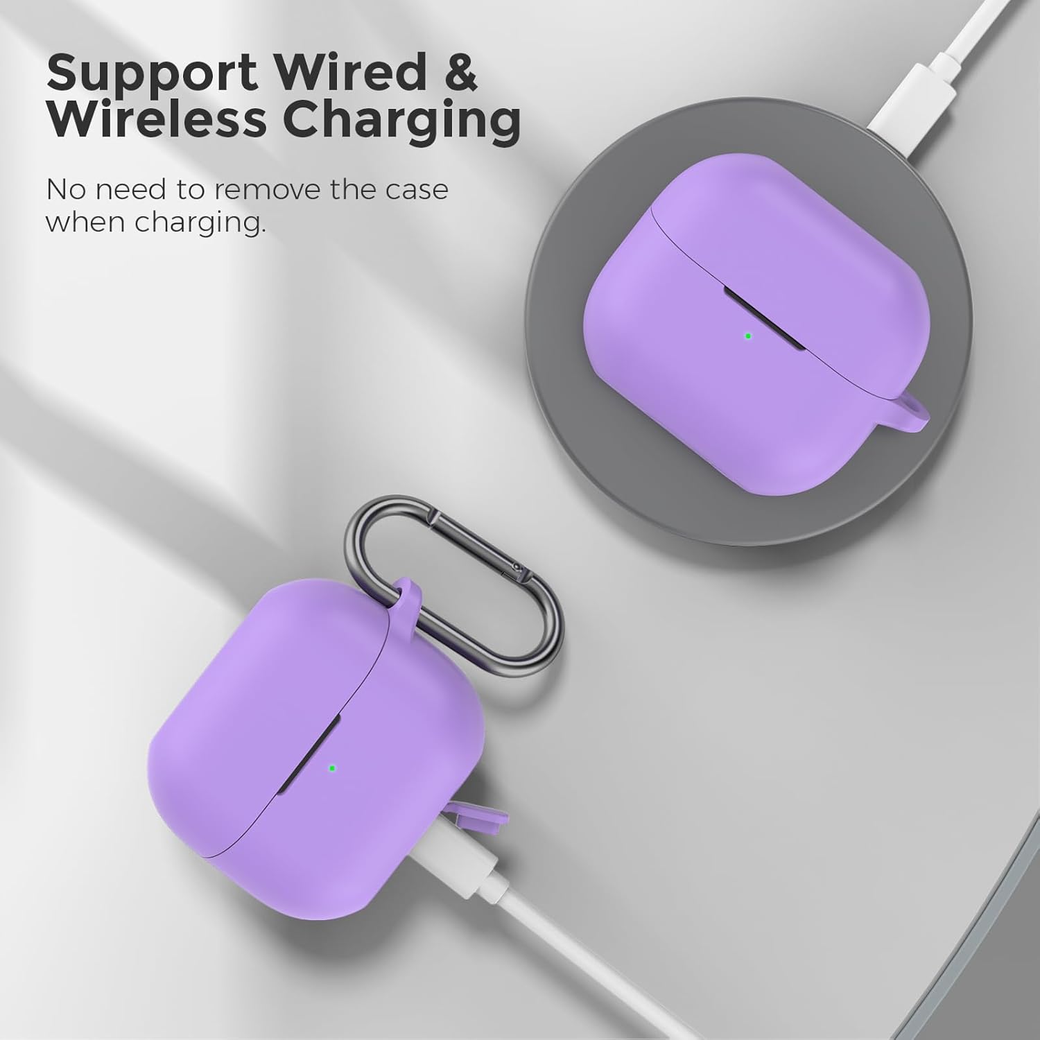Detalle 2 de AhaStyle Silikon Hülle für Samsung Galaxy Buds 3 FE (2025) / Buds3 Pro / Buds3 – Stoßfester Schutz