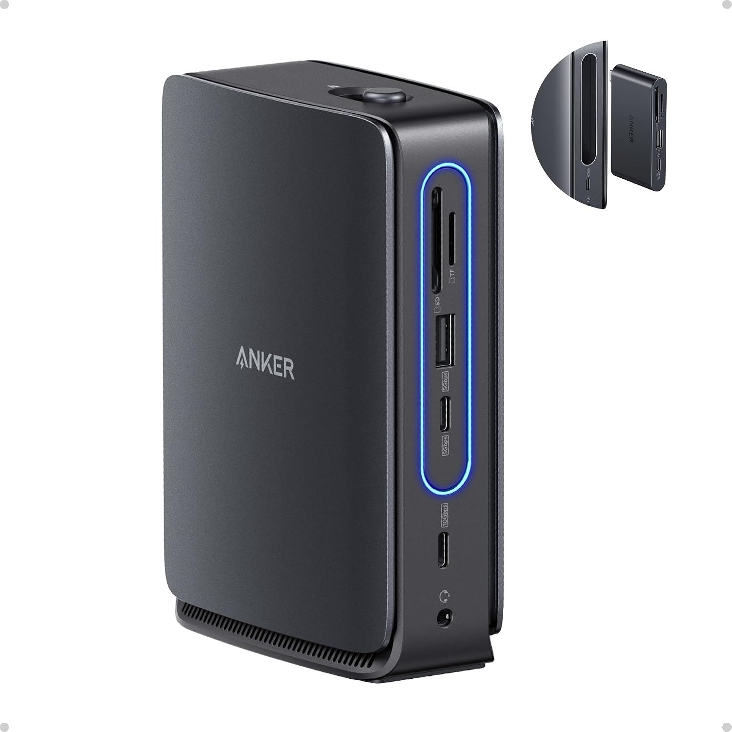 Detalle de Anker A83C3 Nano Laptop Docking Station, 13-in-1 Triple-Display Dock