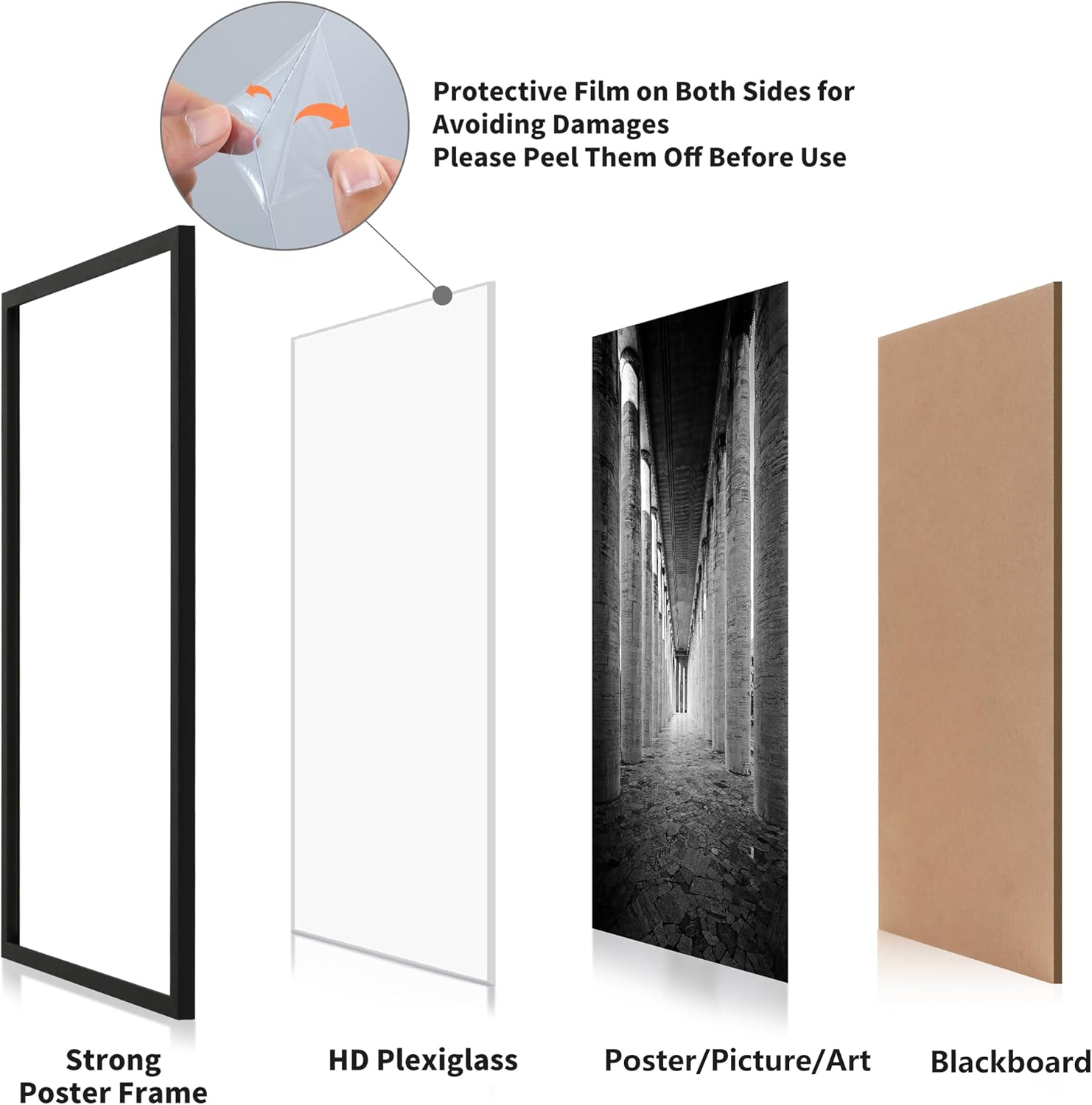 Detalle 2 de DOAI ART 12x16 Black Poster Frame — 2 Pack 🖼