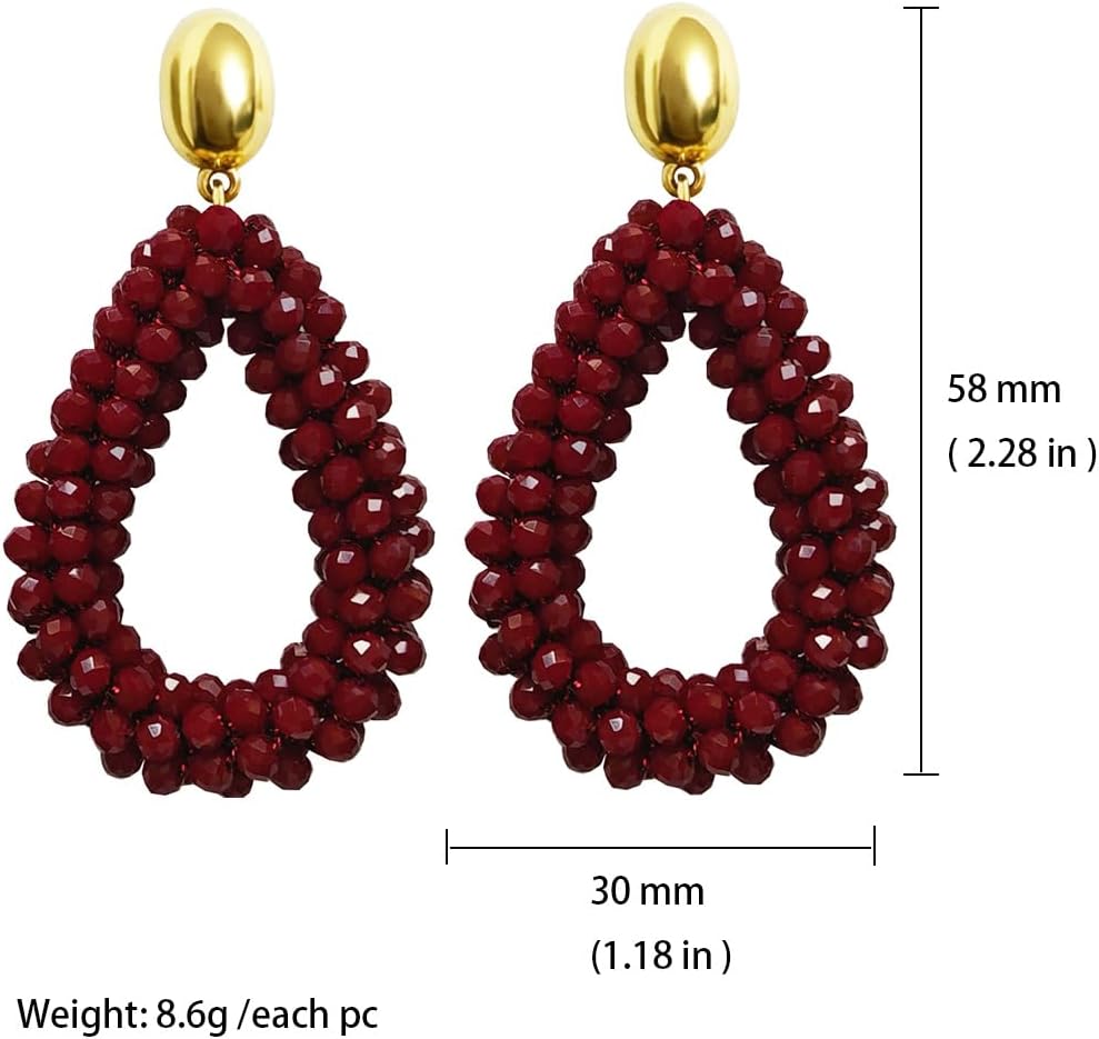 Detalle 2 de Bohemian Ohrringe 14 g Kristallhänge für Damen