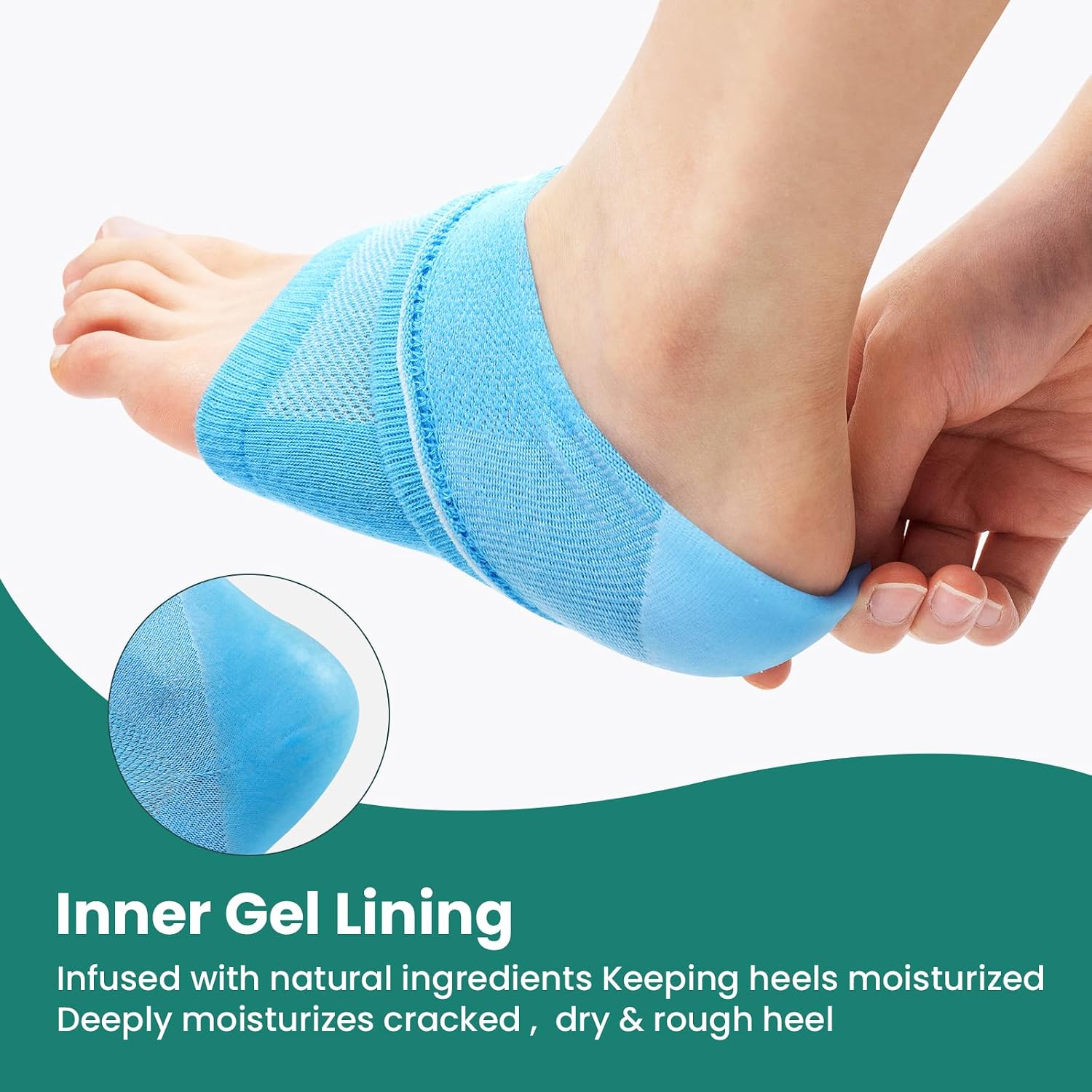 Thumbnail 2 de Welnove Moisturising Heel Socks 2 Pairs