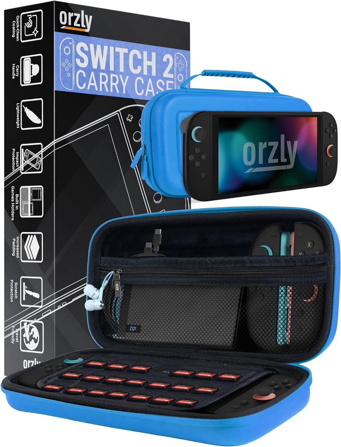 Detalle de Orzly Étui Nintendo Switch 2 – 20 poches ⚙
