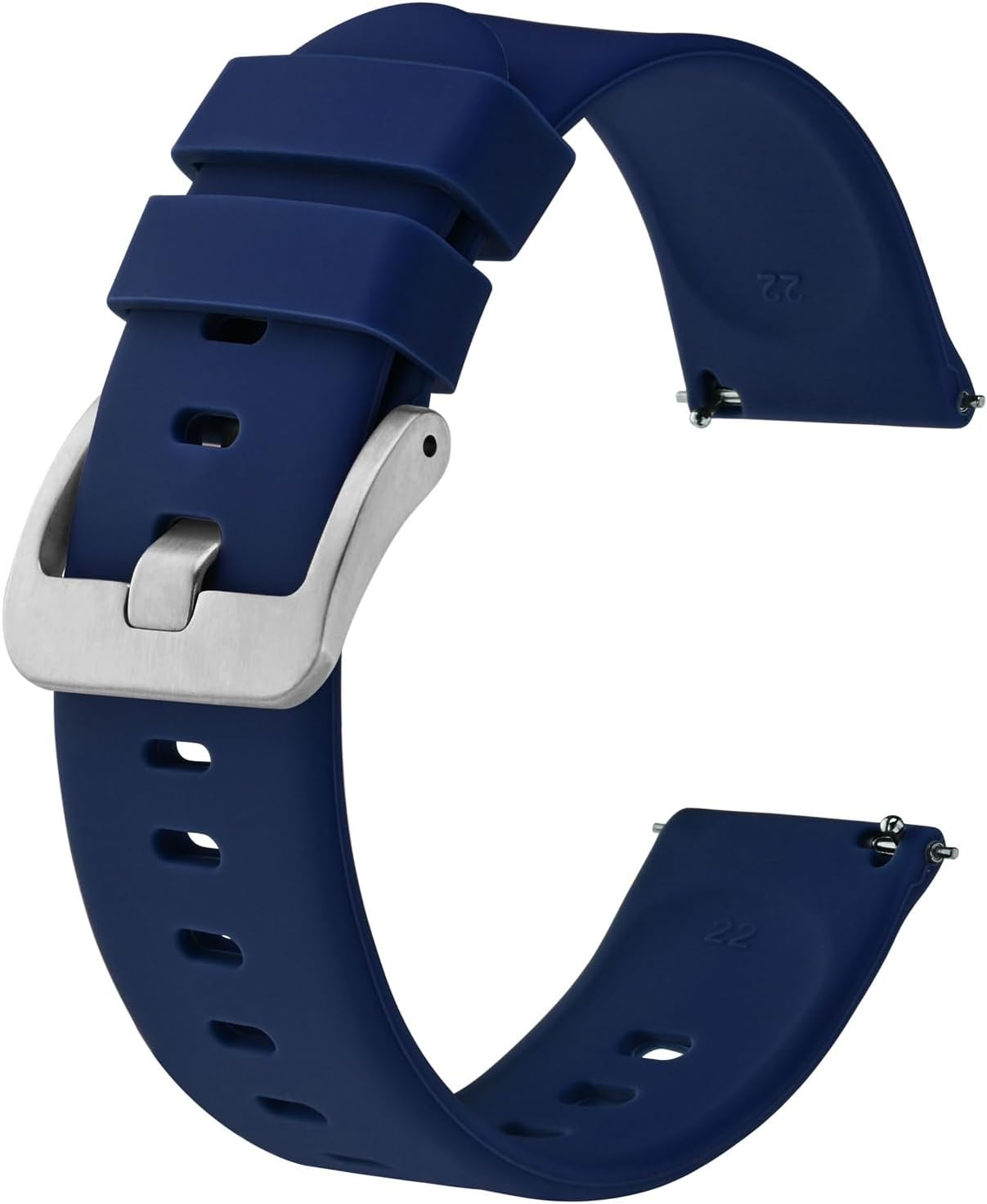 Detalle de BISONSTRAP Silikon-Uhrenarmband, Leichtgewicht mit Schnellverschluss 14–22 mm
