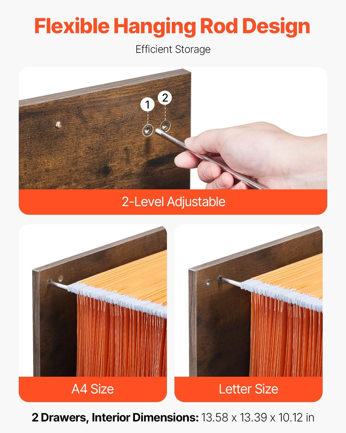Thumbnail 4 de VEVOR File Cabinet, 2-Drawer