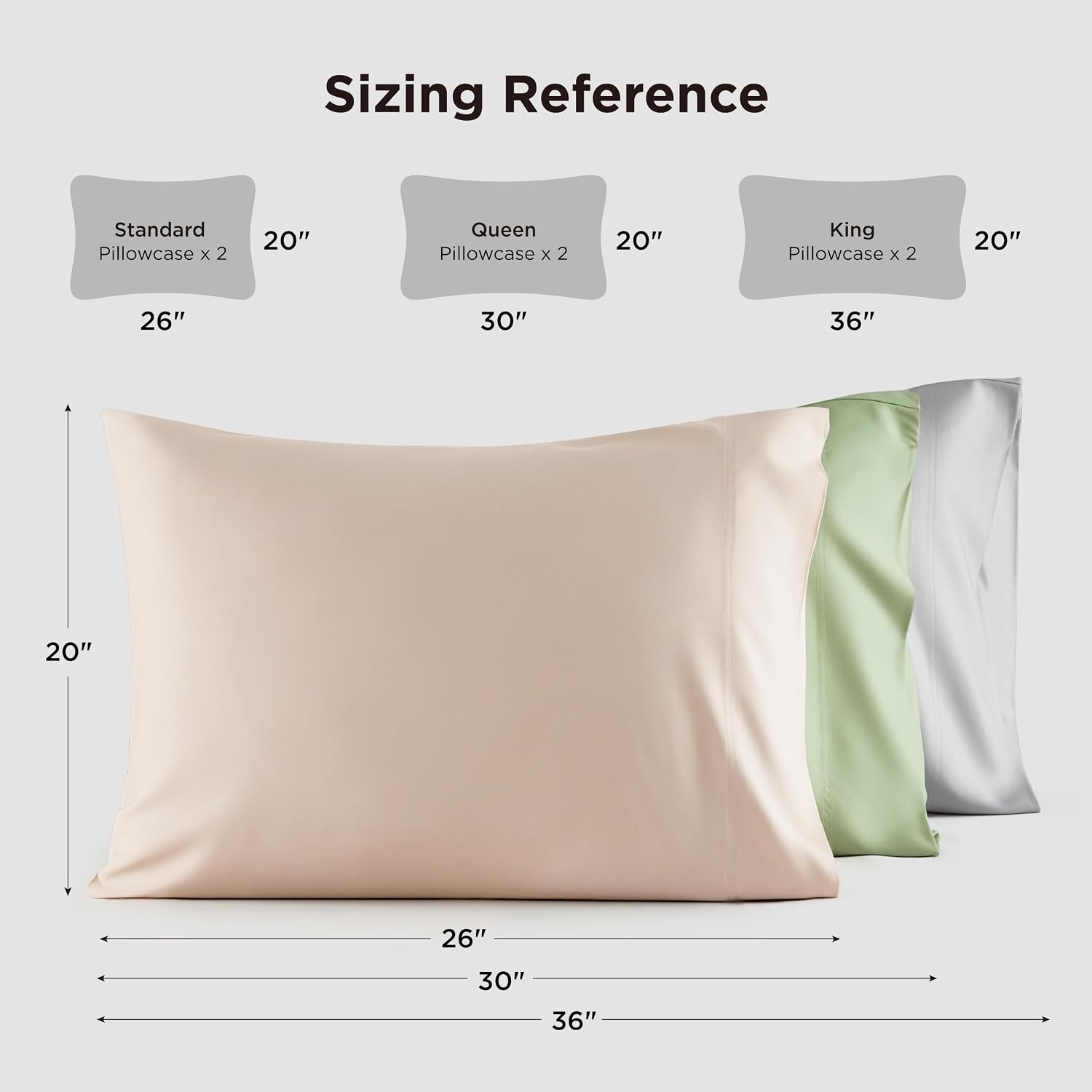 Thumbnail 6 de Bedsure King Pillowcases, Bamboo-Derived Rayon, Cooling Feel, Pink, Set of 2