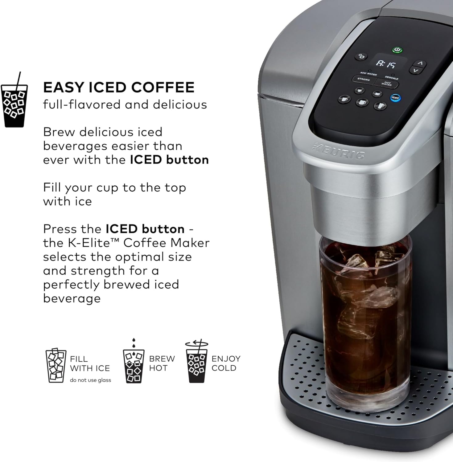 Thumbnail 5 de Keurig K-Elite Single-Serve K-Cup Pod Coffee Maker with Brew Strength & Temperature Control