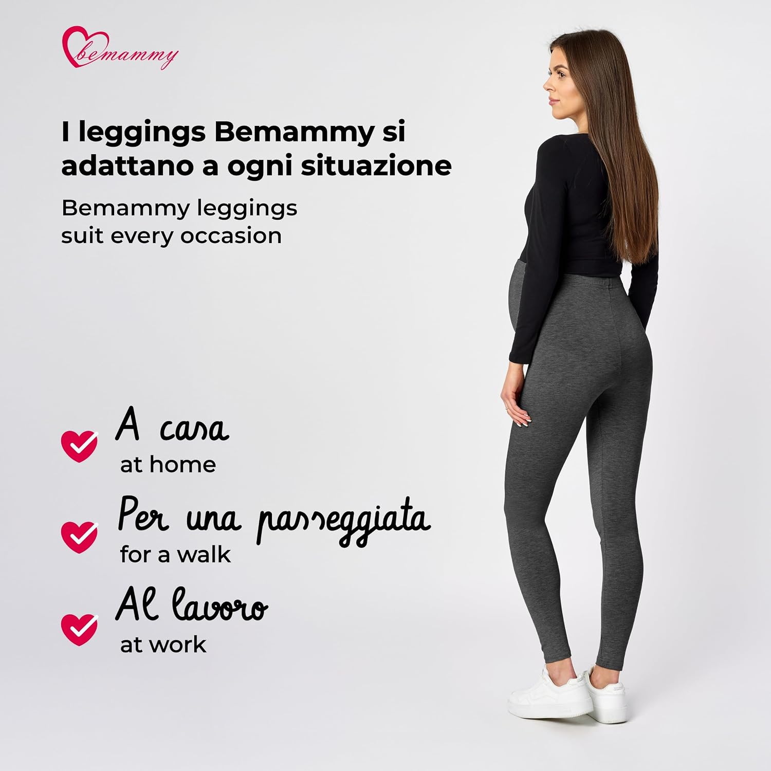 Detalle 1 de Be Mammy Leggings premaman lunghi