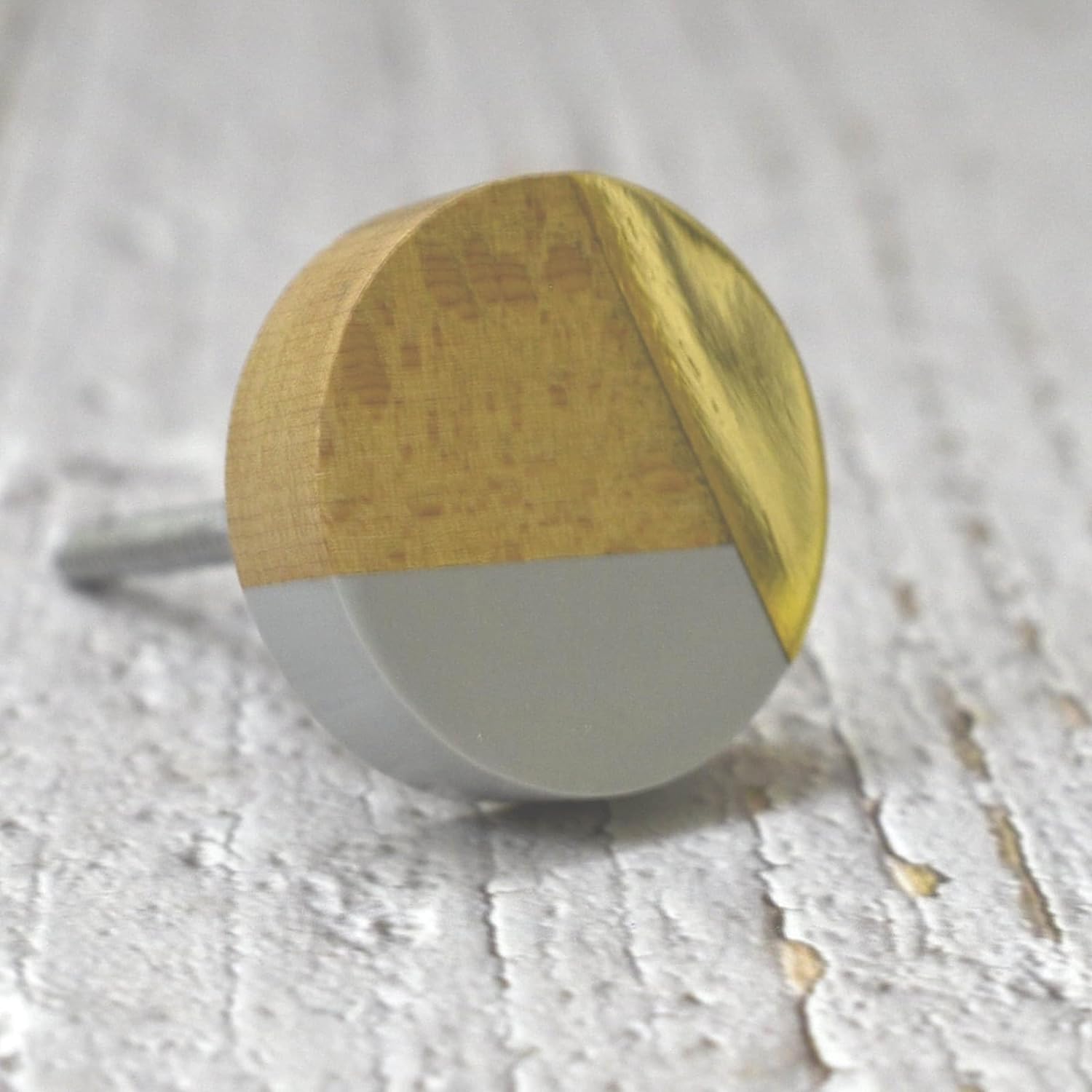 Thumbnail 6 de ARTISNO Three Tone Gold Designs Holz-Resin-Knöpfe im Vintage-Stil – runde Tür-/Schrankknäufe (Durchmesser 37 mm, für Türen bis 30 mm)