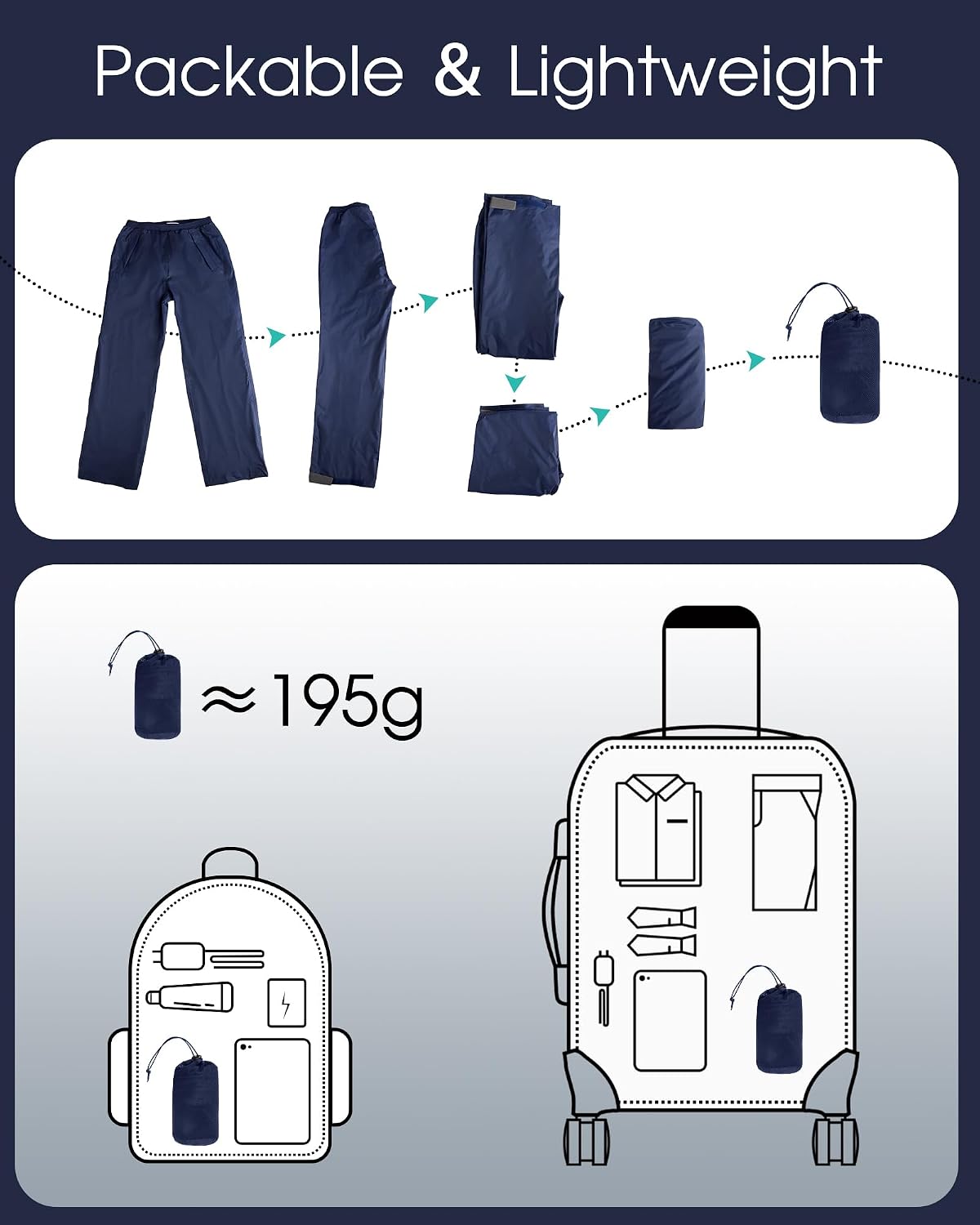 Thumbnail 4 de 33 000ft Damen Regenhose wasserdicht