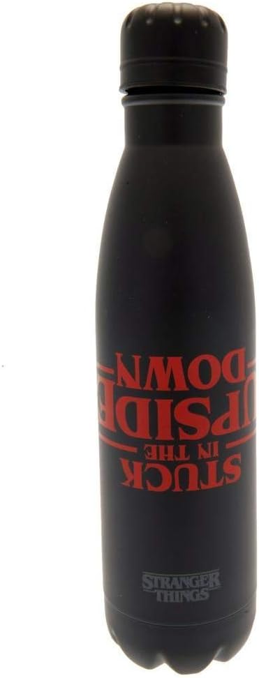 Detalle de Stranger Things MDB25388 Gourde Métallique 500 ml — Noir et Rouge