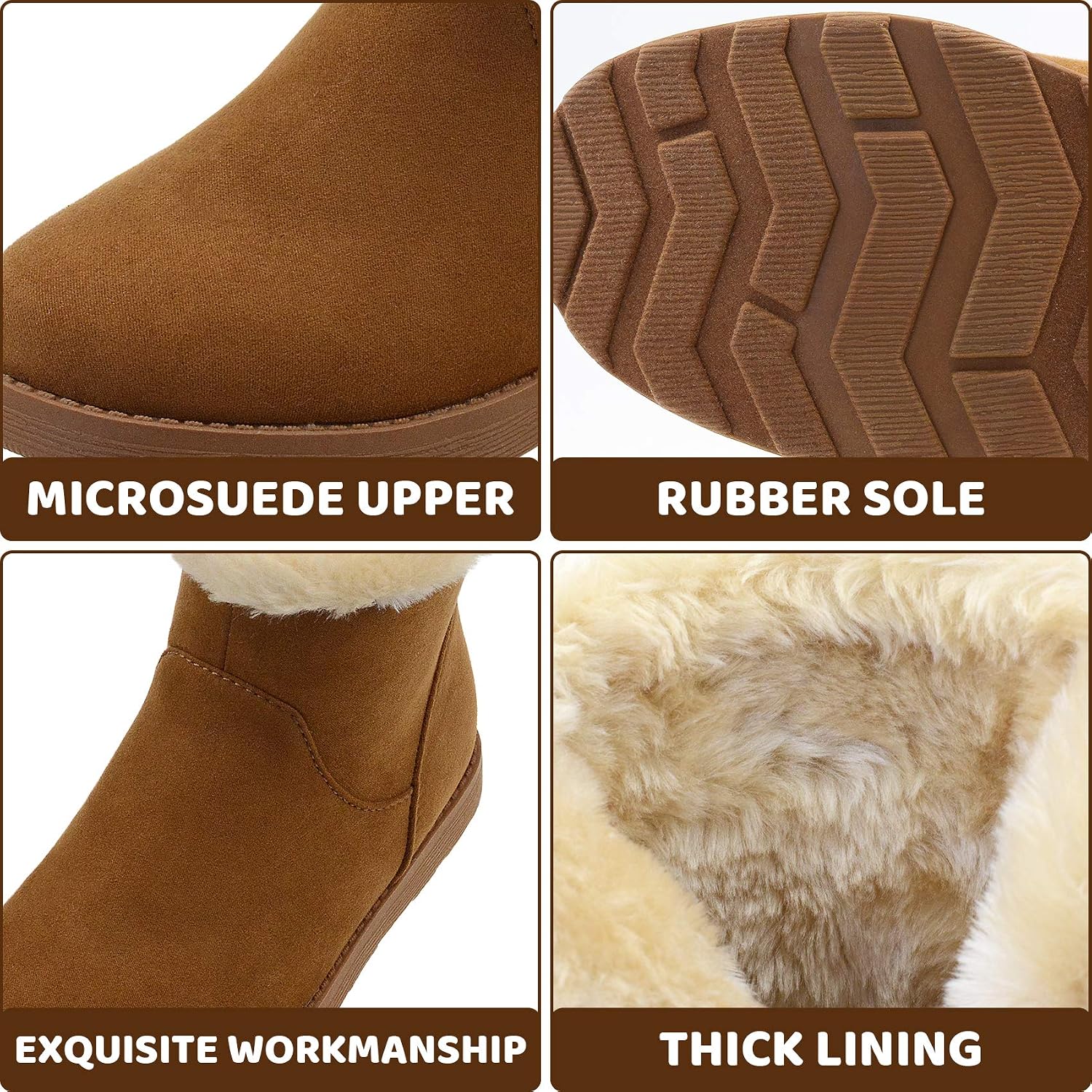 Thumbnail 5 de Vonair Girls' Short Winter Boots with Faux Fur