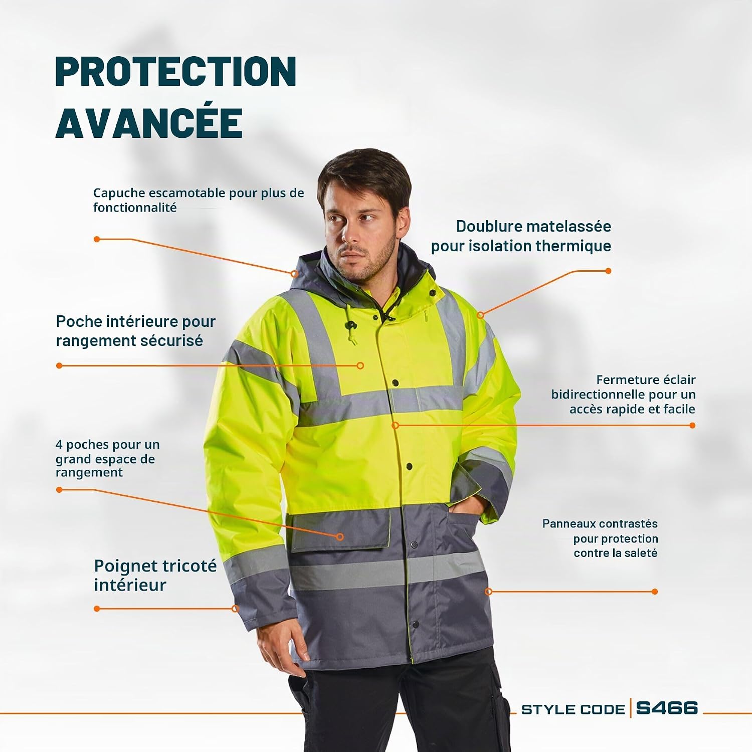 Detalle 2 de Parka trafic Portwest S466YER5XL 5XL