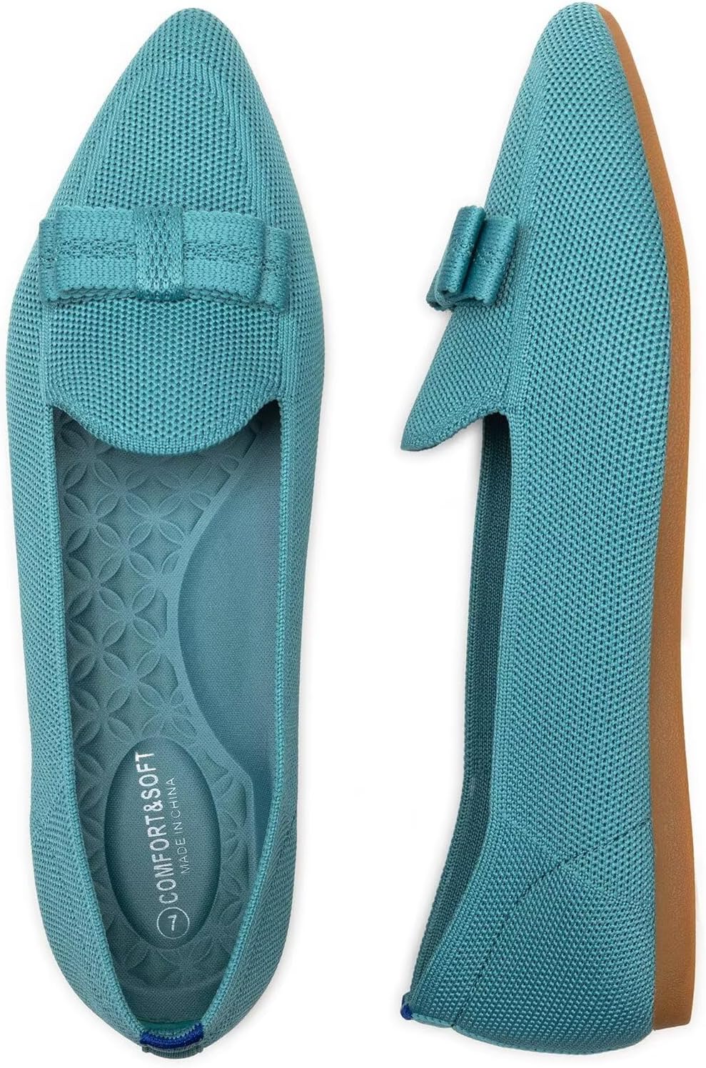 Thumbnail 2 de Frank Mully Loafer Flats für Damen – waschbare Strickstoff-Ballerinas mit Schleifen