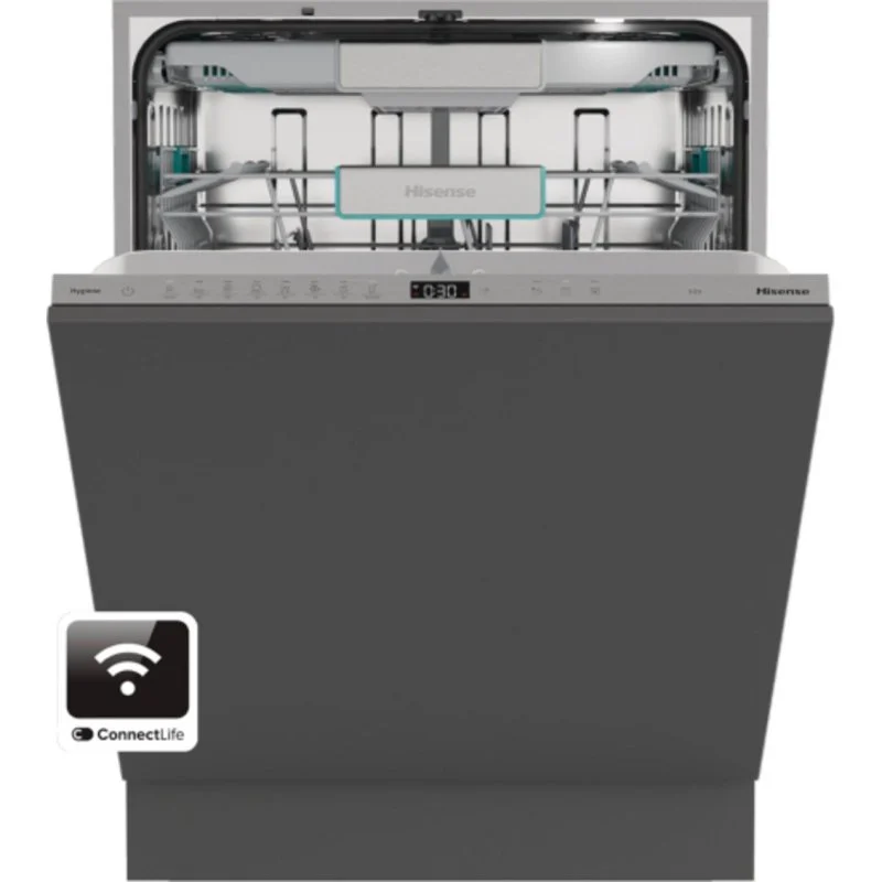 Detalle de Lavavajillas Hisense HV673A65 16 Servicios: ultra silencioso, Clase A y AutoDry con Wi-Fi