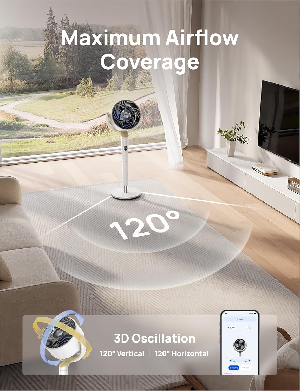Thumbnail 6 de Dreo Smart Fan 37–42" Wi‑Fi floor fan